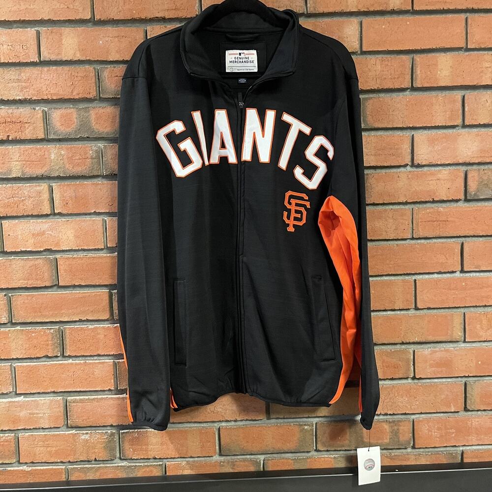 GIII Sports by Carl Banks San Francisco SF Giants Zip up, Jacket Sz L Black